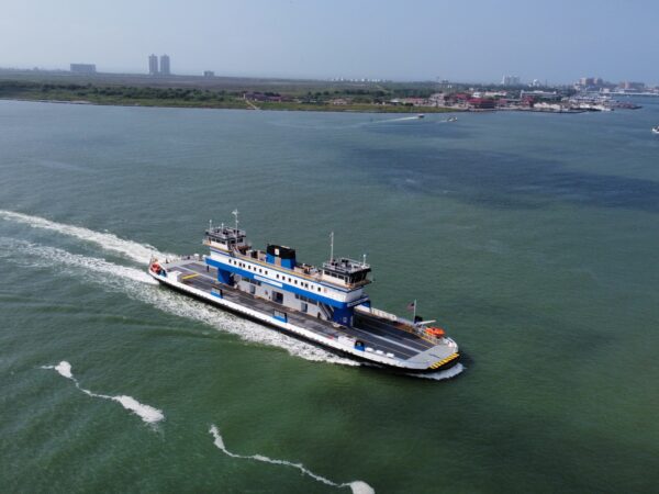 The hybrid ferry Esperanza "Hope" Andrade in Galveston, TX