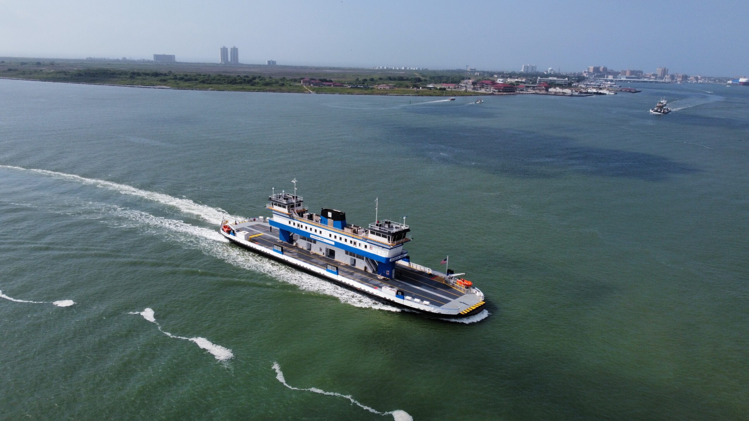 The hybrid ferry Esperanza "Hope" Andrade in Galveston, TX